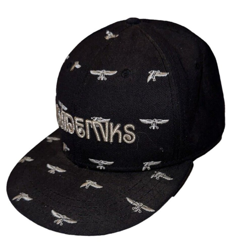 Vintage Akademiks Y2k Fitted Hat Embroidered 7 7/8 Black Cap Official Jeanius